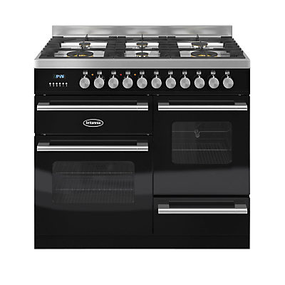Britannia RC-10XGG-DE Delphi Dual Fuel Range Cooker Black